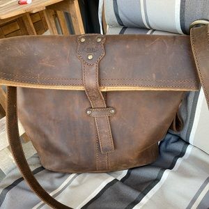 Love 41 Fold over leather tote DBC